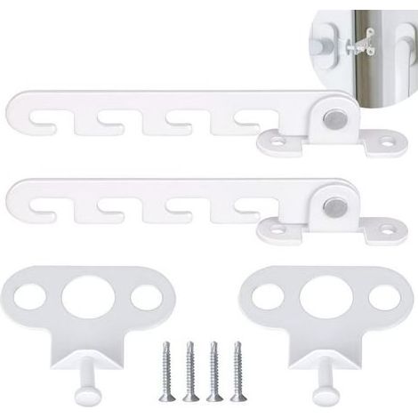 AIMOONSA - Limitatore per finestra a battente in 2 pezzi, chiusure per finestra con 4 viti, blocco per finestra, blocco per finestra resistente alle intemperie per regolare l'apertura della finestra ( (1/5)