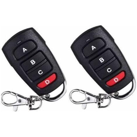 Lot de 2 télécommandes de rechange universelles pour portail électrique de garage 433 MHz (1/5)