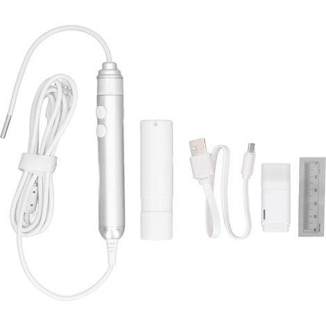 Caméra Otoscope Numérique WiFi 1MP Mise au Point Ajustable Éclairage LED IP67 Endoscope Sans Fil avec 4 Ampoules (1/5)