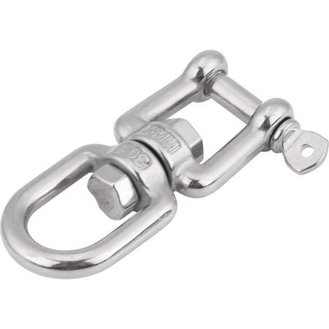 Robust swivel ring made of 304 stainless steel, winding shackle (6 mm) (1/5)