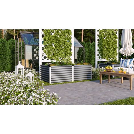 Vitavia Hochbeet "Linus 630", granit/ alu eloxiert, 188 x 96 x 63 cm (L x B x H) (1/5)