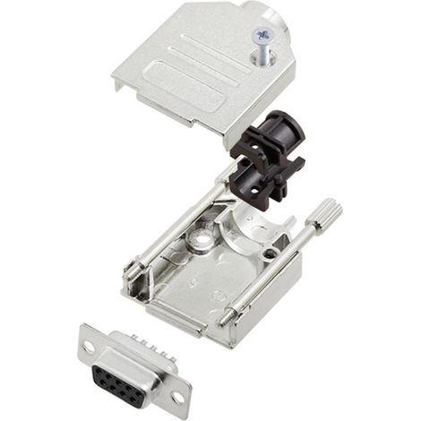 TRU COMPONENTS TCDTZK09DBSK 7709624 D-SUB Buchsenleisten-Set 180 ° Polzahl: 9 Lötkelch 1 St.