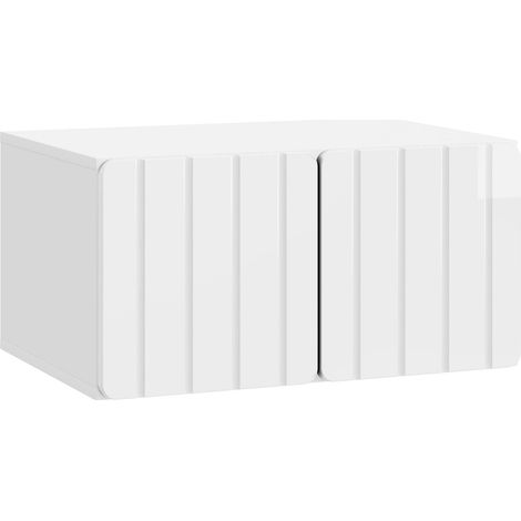 Wall-Mounted TV Cabinet High Gloss White 59.5 x 41 x 30 cm vidaXL