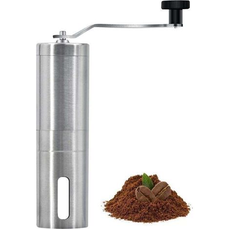 Macinacaffè manuale, macinacaffè portatile con manopola regolabile, macinacaffè in ceramica e acciaio inossidabile per cucina ed escursionismo