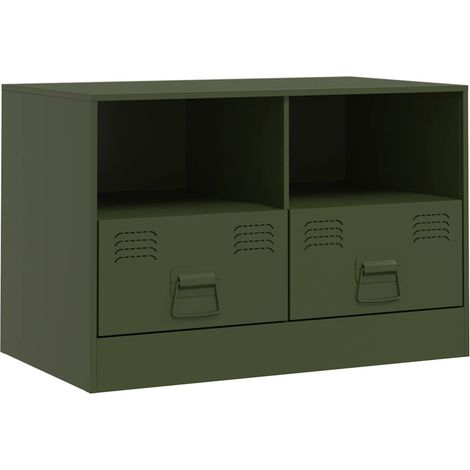 Maison Exclusive - TV-Schrank Olivgrün 67x39x44 cm Stahl