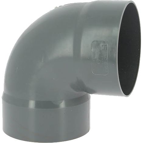 Adequa – Coude PVC femelle-femelle 87°30 Ø140 – Raccord de robinetterie pour fixation rapide – Idéal pour chantiers humides