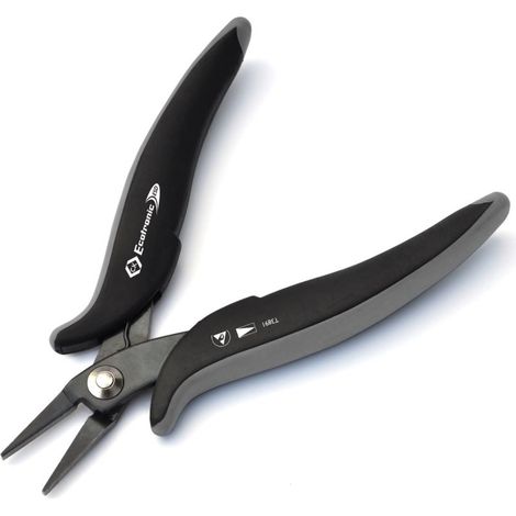 C.K T3891 ESD Pinza a becchi lunghi Dritti Acciaio al carbonio 145 mm (1/2)