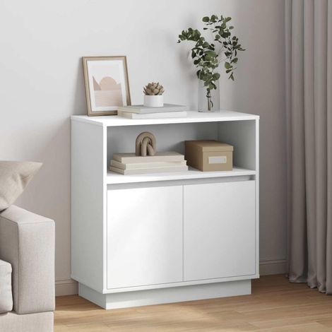 Buffet LED RGB blanc 2 portes en bois d’ingénierie, 71 x 34,5 x 75 cm - PANGIVO (1/5)