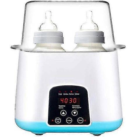 Flaschenwärmer, Dampfsterilisator für Flaschen, intelligenter Doppelflaschen-Babynahrungsbehälter für Muttermilch (1/4)