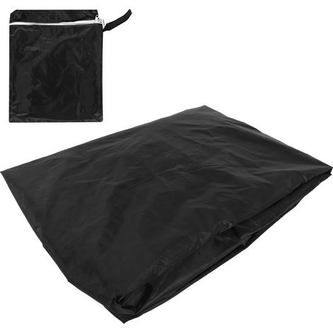 Housse de protection barbecue extérieur anti-poussière polyester imperméable, noir, pour gril à gaz et mobilier de jardin (1/5)