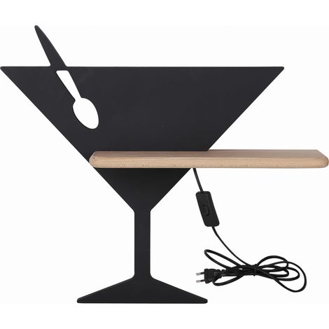 Applique Candellux Piccolo nero/legno LED integrato 4W 4000K (1/5)