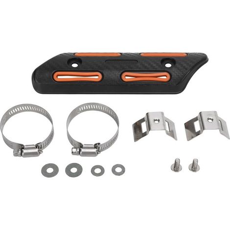 Couvercle d'isolation de bouclier thermique de tuyau d'échappement pour motos 4 temps, ATV, UTV, véhicules tout-terrain, Orange
