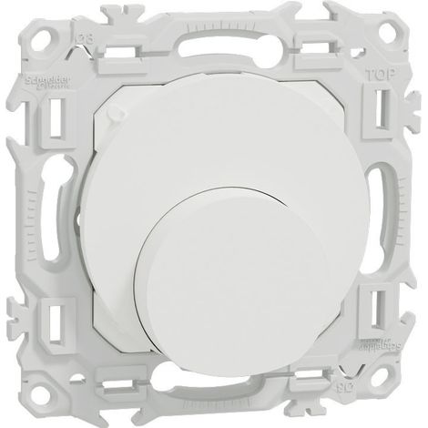 Schneider – Sortie de câble blanche Odace – Serre câble Ø 6 à 12 mm² – Cache peinture blanc RAL 9003 mat – IK04 IP21 – Certifié NF (1/3)
