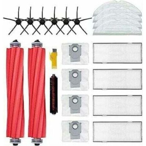 Accessoires pour roborock S7 Pro Ultra S7 Max Ultra S7 MaxV Ultra Robot eur Pièces de rechange 20 Packs 2 Brosses principales & 4 Filtres & 6 Brosses latérales & 4 Chiffons & 4 Sacs (1/4)