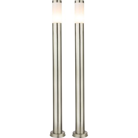 Set di 2 lampade da terra a LED per illuminazione di percorsi da giardino, luci per esterni in acciaio inossidabile (1/5)