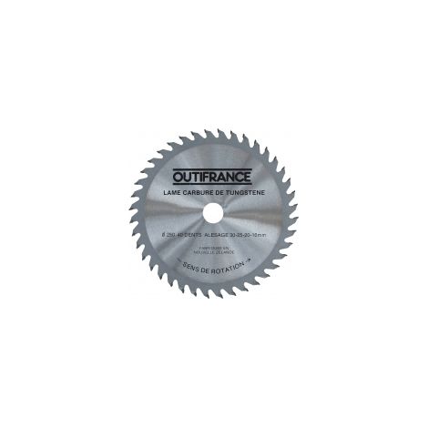 OUTIFRANCE Lame de scie circul. au carbure pour bois 250 mm 24 dents (1/2)