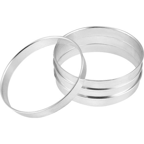Bague De Centrage Jante Argent Aluminium Alliage Intérieur 72.6mm, Extérieur 73.1mm, Épaisseur 10mm (1/5)