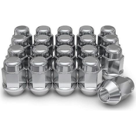 Online Store - Écrou de roue borgne chromé M12x1,50, 1707S-20AM, lot de 20 (1 jeu) (1/4)