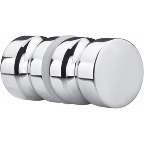 Bouton de Porte de Douche Poignée de Porte Rondes en Alliage D'aluminium pour Salle de Bain Porte en Verre Porte Coulissante (1/5)