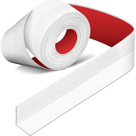 Baddichtung, selbstklebender Dichtungsstreifen – gebrauchsfertiges, flexibles PVC-Anti-Schimmel-Klebeband – Abdichtung für Badewanne/Dusche/Waschbecken (2, Weiß, 38) (1/5)