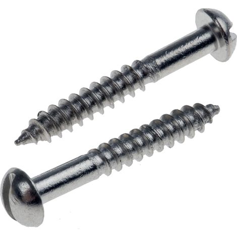 Vis à bois, 3.5mm, tête Ronde 20mm, en Acier Inoxydable A2 304 ( Prix pour Boîte de 100 )