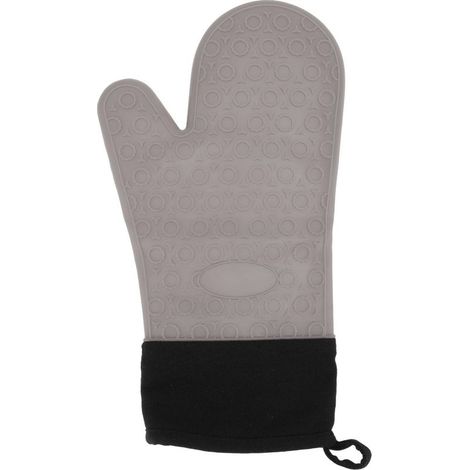 Gants de cuisine en Silicone antidérapants, résistants aux hautes températures, 2 doigts longs, gris. (1/5)