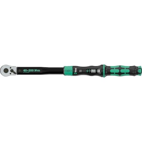 Wera Click-Torque Lock C 3 Llave dinamométrica, ajustable, carraca de conmutación, función Torque Lock, 40-200 Nm, 1/2" x 40-200 Nm