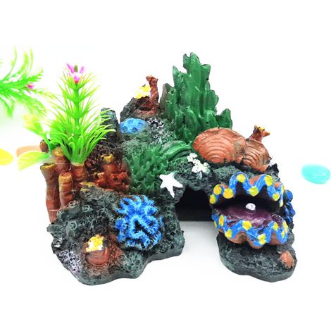 Aquarium-Dekorationsfigur Paysage Résine Cave Décor Aquatiqu (1/5)