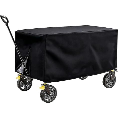 Housse de Chariot à Main Pliable, Imperméable Housse de Protection pour Chariot de Jardin Tissu Oxford 210D Vent Housse de Pluie pour Chariot de Plage Camping, 97x61x56cm (1/5)