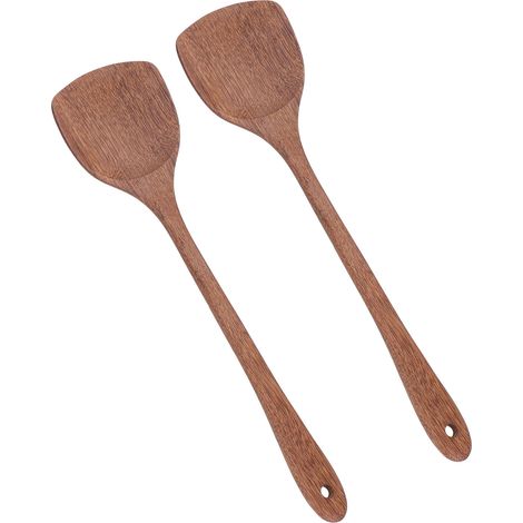 Stück Holzspatel, hängend, langer Griff, flach, zum Mischen und Wenden, 38,5 cm / 15,2 Zoll (1/5)