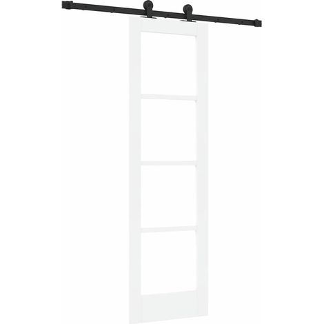 Maison Exclusive - Schiebetür ORKDAL Weiß 61 x 198,5 cm Massivhol