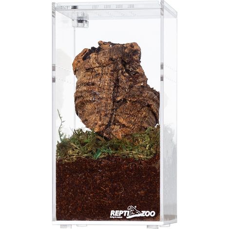 Terrario acrílico transparente para animales pequeños de 7,5 x 7,5 x 15 cm.