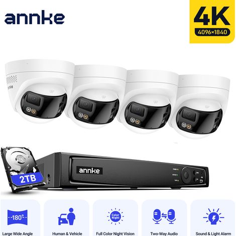 ANNKE 8 Channel PoE Security Cameras System with Smart Dual Light Night Vision Two-Way Audio (1/5)