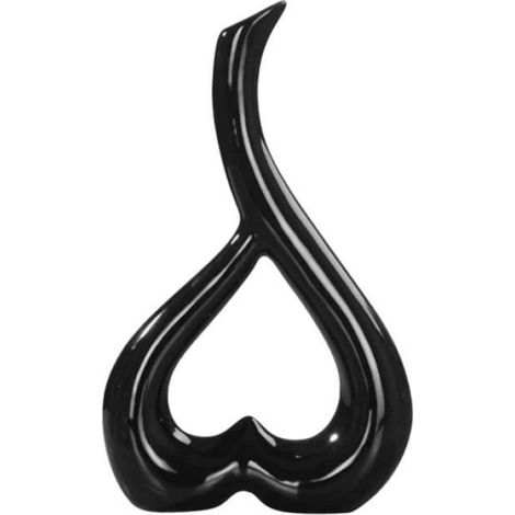 Vase Céramique - Style Nordique - Noir - 26 x 15 cm - 1 Pièce (1/4)