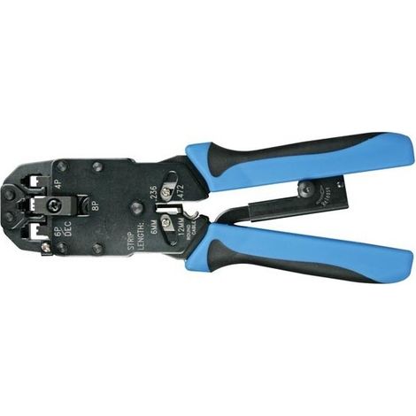 Pince a sertir professionnelle pour connecteurs modulaires 4p4c (rj10), 6p4c (rj11), 8p8c (rj45), dec