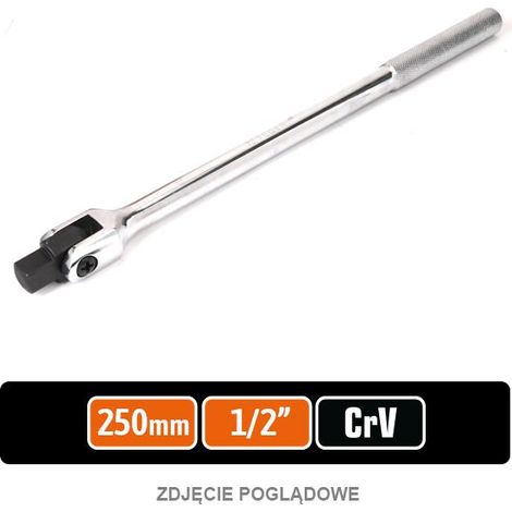 Pomo giratorio para enchufe - inclinable 1/2" 250 mm / entero (1/2)