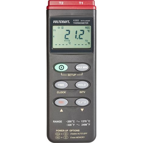 VOLTCRAFT K202 Appareil de mesure de température -200 - +1370 °C sonde K fonction enregistreur de do (1/5)