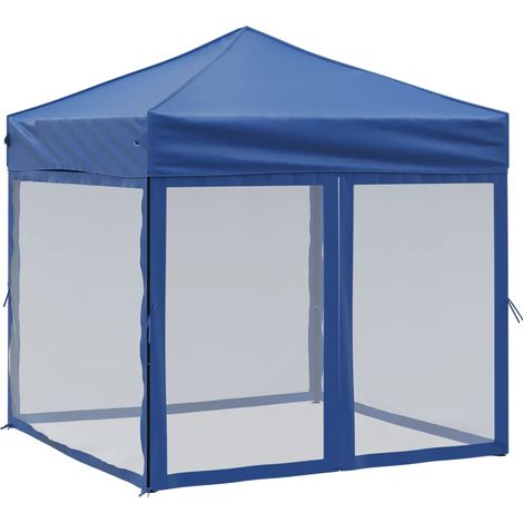 Tente de réception pliable - Tonnelle de jardin - Barnum avec parois Bleu 2x2 m fr11197 - Maison La Vie (1/5)