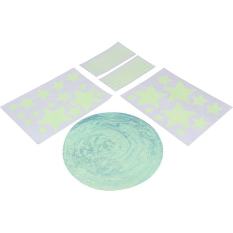 Set mit 12 handgezeichneten, leuchtenden Wandaufklebern, Pluto-Nachtdekoration für Kinderzimmer, phosphoreszierende Aufkleber (1/5)