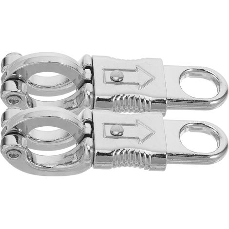 Mousqueton de Libération pour Corde D’équitation 2 Pièces Argenté, Mécanisme Souple et Robuste, pour Harnais et Corde de Course, Usage Extérieur (1/5)