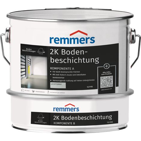 Remmers - lichtgrau, seidenglänzend, Beton- und Bodenfarbe, für stark beanspruchte Flächen (1/3)