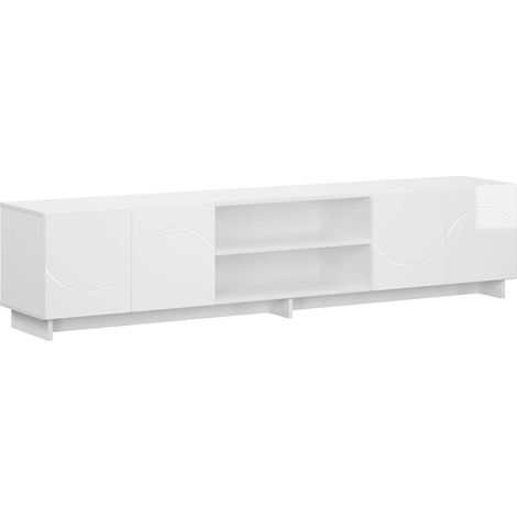 TV Stand 179.5 x 34.5 x 40 cm High Gloss White Engineered Wood vidaXL (1/5)
