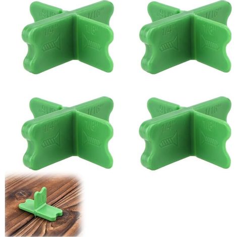 4-teiliges Set Terrassendielen-Abstandshalter, Stärken: 0,16, 0,32, 0,48 und 0,64 cm, robustes ABS-Terrassendielen-Abstandshalter-Werkzeug, Terrassendielen-Abstandshalter-Klemme für Hartholz (1/5)