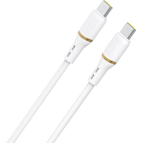 Cavo USB-C in silicone da 60 W, 1 m - Bianco (1/5)