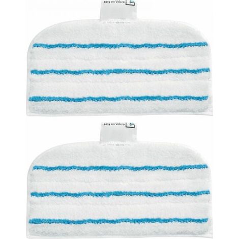 2 Patins En Microfibre FSMP20-XJ Rectangulaires Pour Balai Vapeur - Technologie EasyGlide (1/5)
