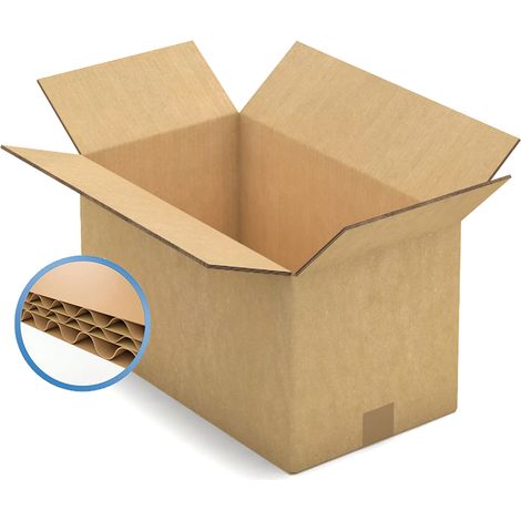 Lot de 70 Caisse carton américaine triple cannelure 50 x 40 x 40 cm