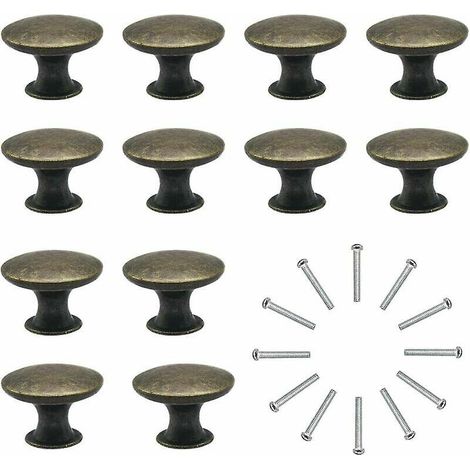 boutons De Commode Boutons De Tiroir Lot De 12 Boutons De Meuble Poignes De Tiroir Laiton Vintage Antique 30mm Bouton Pour Placard Tiroir Cuisine