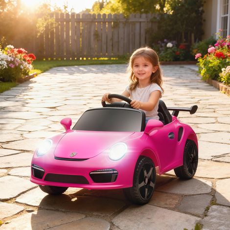 Coche Eléctrico para Niños con Licencia RUF CTR 3 Clubsport Mando a Distancia Motor Doble Ruedas Auxiliares Rosa (1/5)