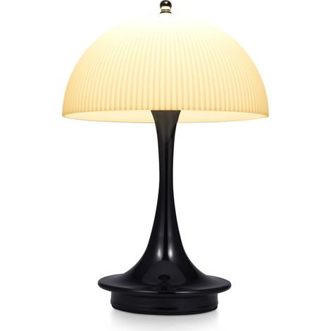 Lampe de Table champignon sans fil 3W, batterie 2000mAh, 3 niveaux d'intensité variable, lampes de chevet rétro pour chambre à coucher et salon (1/5)