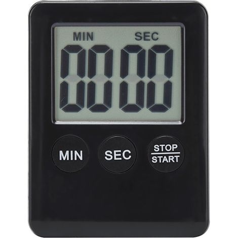 LYERCW - Minuteur numérique magnétique - Horloge de cuisine noire (1/3)
